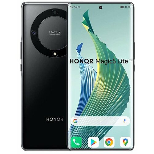 Honor Magic5 lite 5G 8GB/256GB crna mobilni telefon Slike