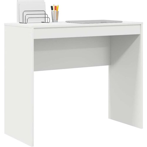 vidaXL Pisalna miza Bela Inženirski les Srednja Minimalistična Cene