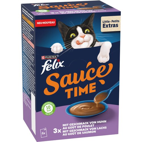 Felix Sauce Time 6 x 40 g - S okusom piletine i lososa Slike