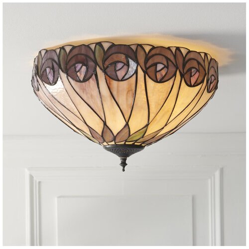 Endon 112188 - Plafonska svetiljka Tiffany HUTCHINSON 2xE27/60W/230V prečnika 40 cm Slike
