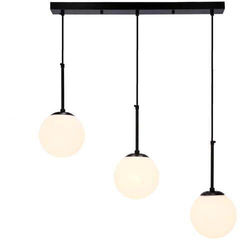 Candellux Lighting Črna viseča svetilka s steklenim senčnikom 15x67 cm Pompei - Cene