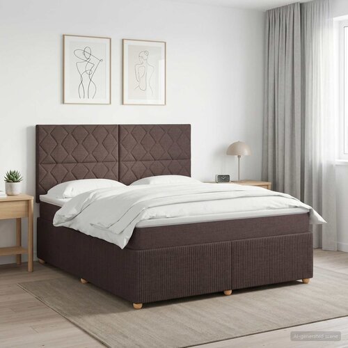  Boxspring krevet s madracem Tamno smeđa 140 x 190 cm Tkanina Cijene