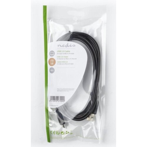 Nedis CCGP60880BK20 micro USB kabl 2.0, 480Mbps, 2m, okrugli Cene