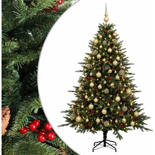  Umjetno božićno drvce s kuglicom 180 cm 300 LED lampica Slike