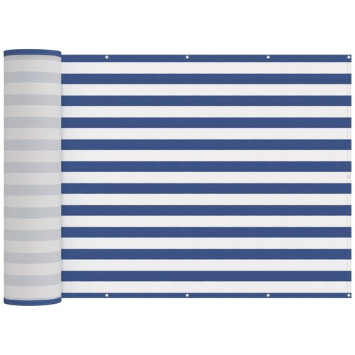 VidaXL Zaslon za privatnost na balkonu 180 x 1000 cm - Plava i bijela 180 x 1000 cm Slike