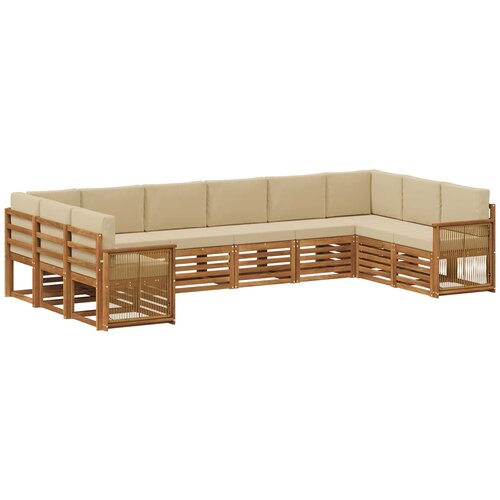 vidaXL Kotna sedežna garnitura z blazino 7 pcs Naravna, (5000283406) Cene