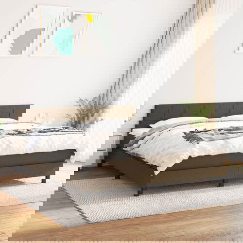 The Living Store Box spring postelja z vzmetnico temno rjava 180x200 cm blago - Box Spring Postelja, (21516488) Slike