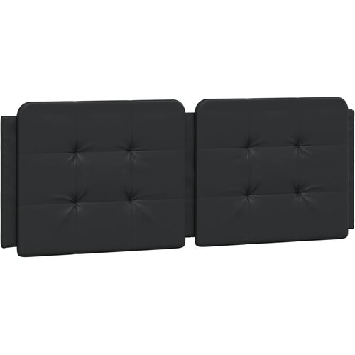  Jastuk za uzglavlje Zadar crni 120 cm od umjetne kože Slike
