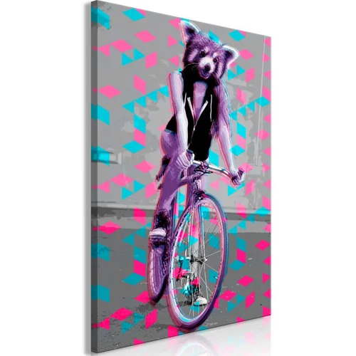  Slika - Raccoon On The Bike (1 Part) Vertical 60x90