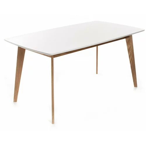 Tomasucci Jedilna miza z belo mizno ploščo 90x160 cm –