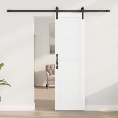 vidaXL Klizna vrata s hardverom set bijela 61x198.5 cm čvrsto drvo bor Cene