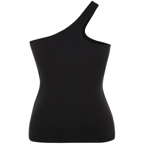 Trendyol Curve Plus Size Camisole - Black - Fitted