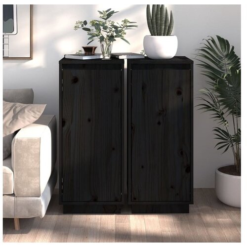  Komode 2 kom crne 31 5 x 34 x 75 cm od masivne borovine Cijene