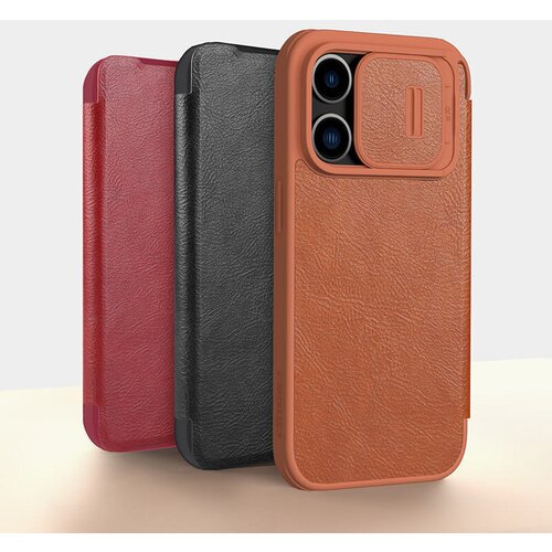 Nillkin Maska za iPhone 15 Pro Max braon na preklop Qin Pro Cene