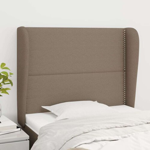  Vzglavje z ušesi taupe 93x23x118/128 cm blago, (20953495) Cene