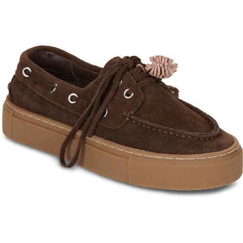 Date Mokasini & Jadralni čevlji CALETTA SUEDE BROWN Kostanjeva Cene