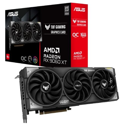 Asus TUF Gaming Radeon RX 9060 XT OC Edition 16GB GDDR6 (TUF-RX9060XT-O16G-GAMING) grafična kartica, PCIe 5.0, 1xHDMI 2.1b, 2xDisplayPort 2.1a - 90YV0LF0-M0NA00 Cene