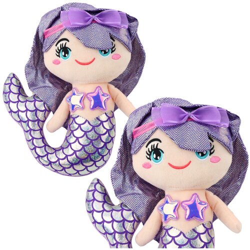  Plush Mermaid Cuddly Toy Holographic Tail Purple 25cm Slike