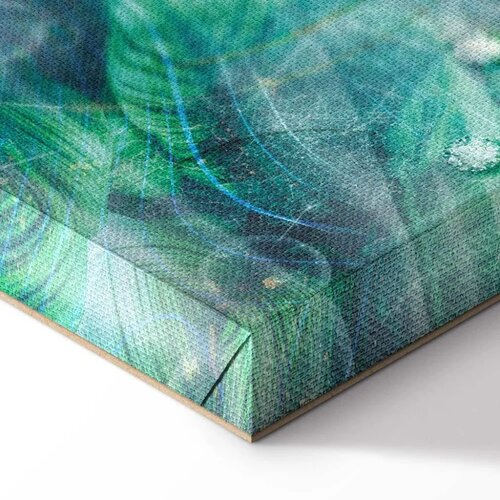  Slika - Turquoise Leaves (1 Part) Wide 120x80 Slike