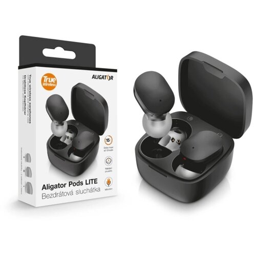 ALIGATOR TWS05 - bežične slu&amp;scaron;alice pods lite 200 mah + 2x 30 mah IP30 crne Slike