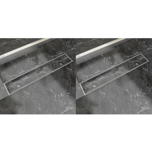 vidaXL Kanaleta za tuš 2 kosa 630x140 mm nerjaveče jeklo Cene