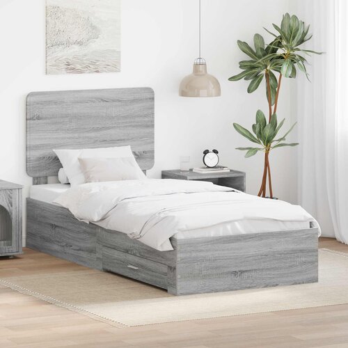  Krevetna konstrukcija Siva Sonoma 90 x 200 cm Konstruirano drvo Cijene