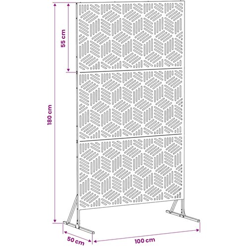  Zaslon za privatnost 100 x 50 x 180 cm Čelik Maslinastozelena Slike