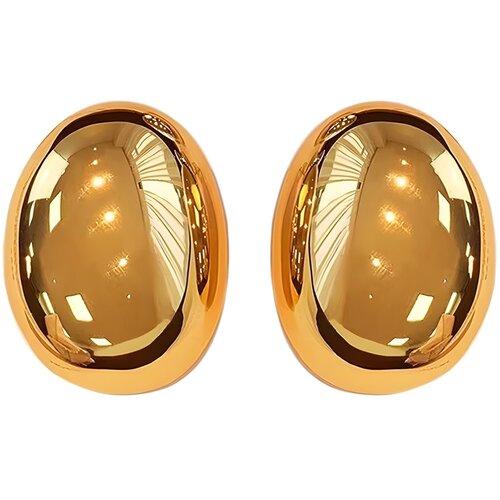 IZMAEL Retro Oval uhani - Zlati Cene
