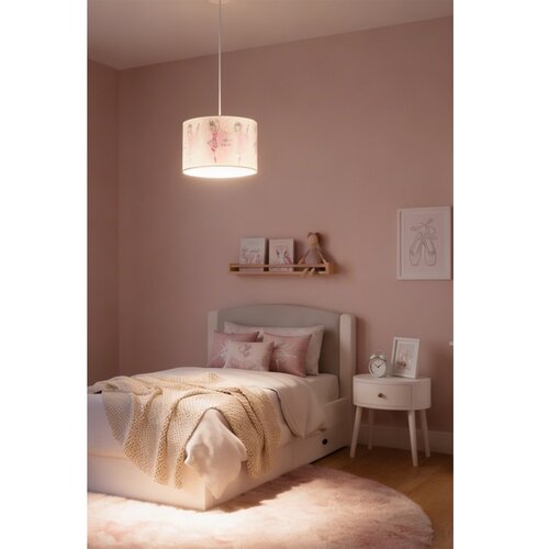  Brilagi - LED dečji luster na sajli BOBO 1xE27/10W/230V prečnik 35 cm ružičasta/baletanke Slike