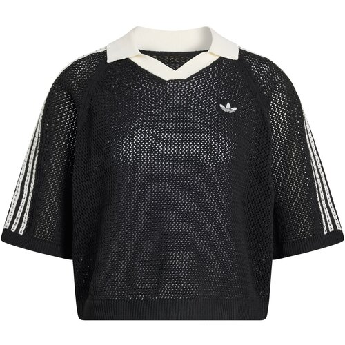 Adidas Top 'KNITTED CROCHET' črna / bela Cene