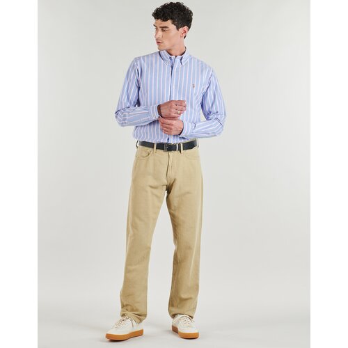 Jack &amp;amp; Jones Hlače Chino / Carrot JPSTCHRIS ORIGINAL LINEN BLEND Bež Slike