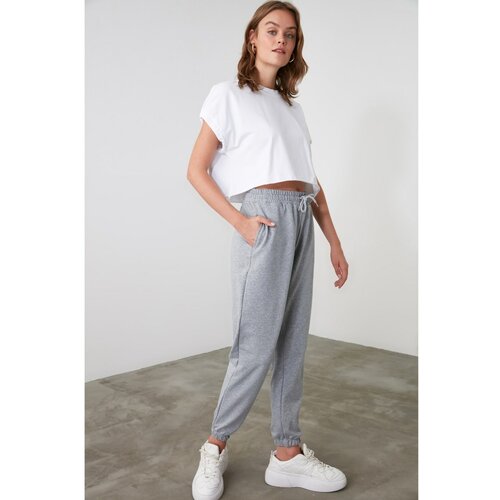 Trendyol Gray Basic Jogger Knitted Thin Sweatpants Slike