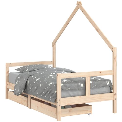 Maison Chic Otroški Postelja za odrasle - Posteljni Okvir s predali 80x160 cm trdna borovina, (22082391) Cene