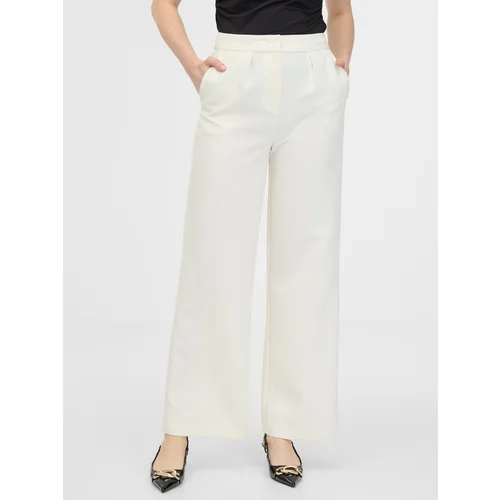 Orsay Cream women's wide trousers - Women's