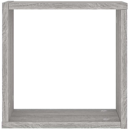 vidaXL Stenske police kockaste 2 kosa sonoma sive 30x15x30 cm Cene