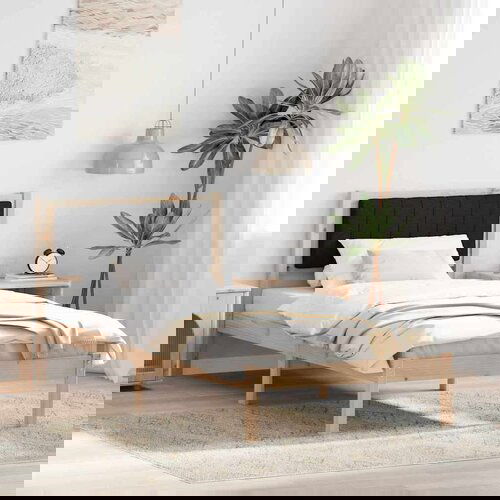 vidaXL Krevetni okvir s tapiciranim uzglavljem Crna 90 x 190 cm Cijene