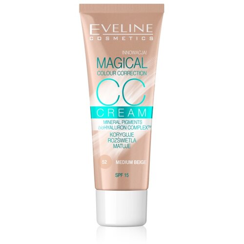 Eveline Magical Colour Correction CC krema SPF 15 odtenek 52 Medium Beige 30 ml Cene