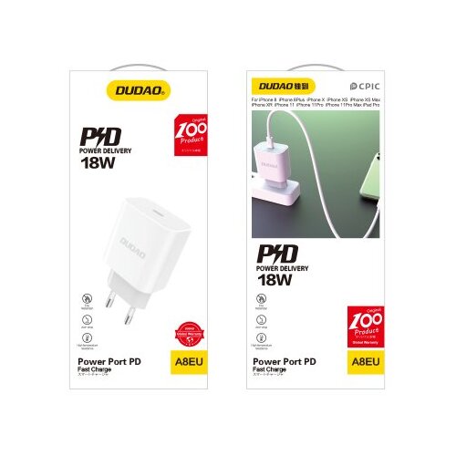  USB Stenski polnilec Type-C PD 18W DUDAO Slike