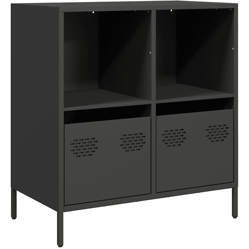  Komoda crna 68x39x73,5 cm hladno valjani čelik Slike