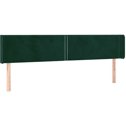  Uzglavlje s u&amp;scaron;ima tamnozeleno 203x16x78/88 cm bar&amp;scaron;unasto Slike