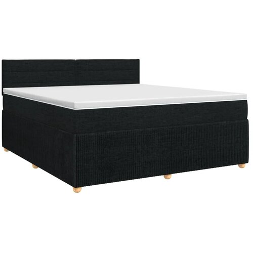  Boxspring krevet s madracem Crna 160 x 200 cm Tkanina - Crna 160 x 200 cm Dizajn linija Slike