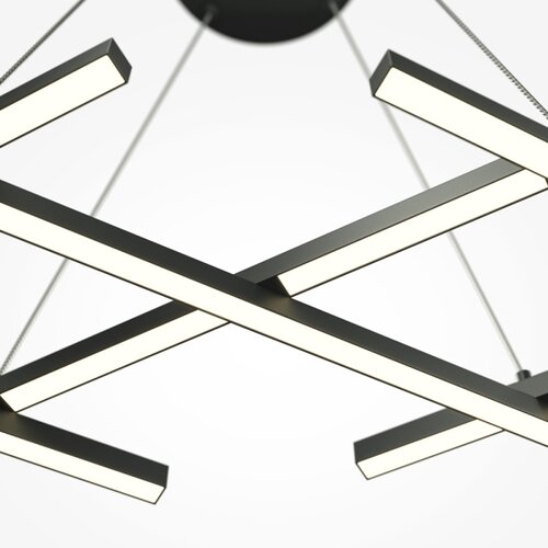 MAYTONI MOD244PL-L50BK - led luster na sajli halo LED/40W/230V crna Slike