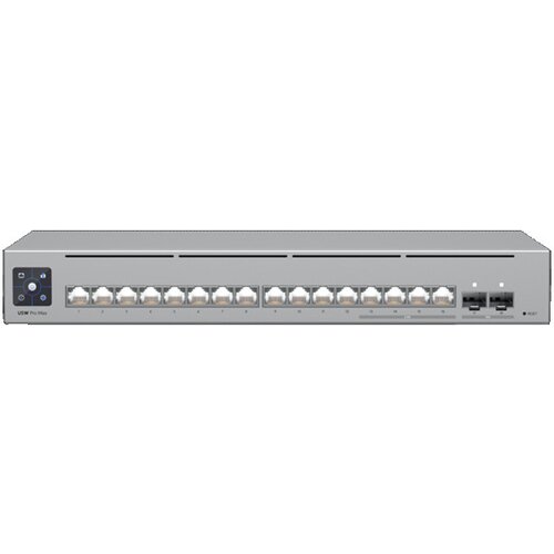 Ubiquiti 16-port, Layer 3 Etherlighting switch 2.5 GbE and versatile mounting options, 4x 2.5 GbE RJ45 ports, 12x GbE RJ45 ports, 2x 10G SF Cene