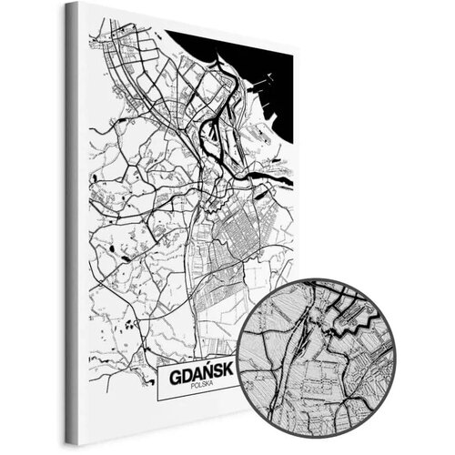  Slika - City Plan: Gdansk (1 Part) Vertical 20x30 Premium Print Cijene