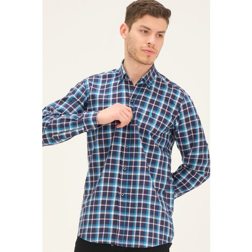 Dewberry G741 MEN'S SHIRT-LACİVERT-BLUE Cene