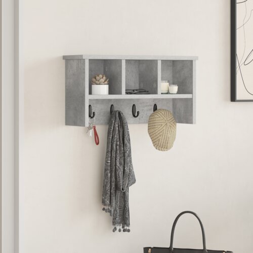 VidaXL Nadwyčajna obe&amp;scaron;alnik za pla&amp;scaron;če Betonsko siva 50 x 16 x 26 cm Slike