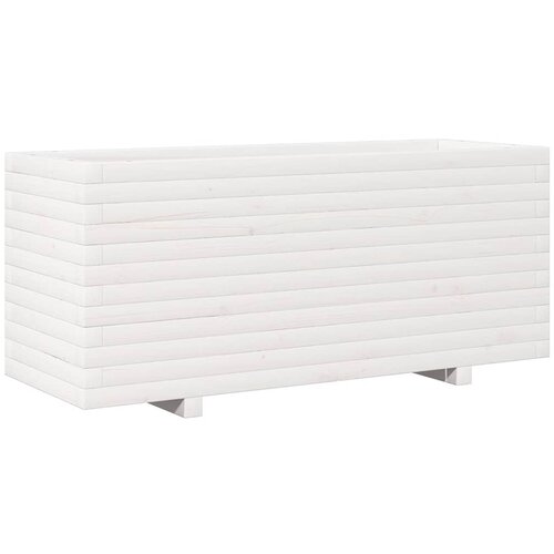  Vrtna sadilica bijela 110x40x49,5 cm od masivne borovine Slike
