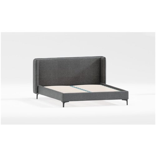 Ropez Tamno sivi tapecirani krevet s podnicom 90x200 cm Basti – Cijene