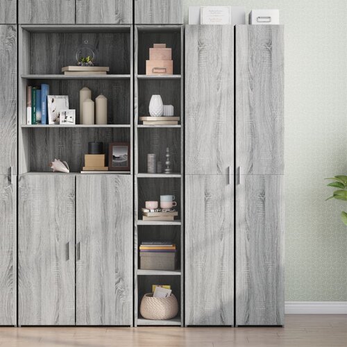 VidaXL Visoka komoda boje hrasta 30x41x185 cm od konstruiranog drva Slike