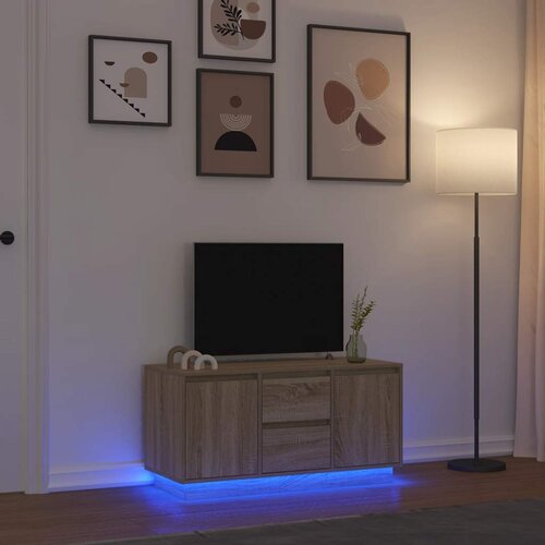 vidaXL TV omarica z LED lučmi sonoma hrast 100x41x50 cm Cene